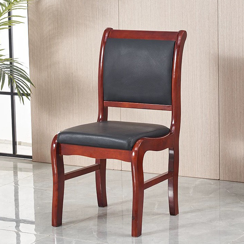 Simple Painted Solid Wood Conference Chair Wholesale Sponge Oak Office Chair Chess and Card Room Computer Chair with Armrests Staff Chair