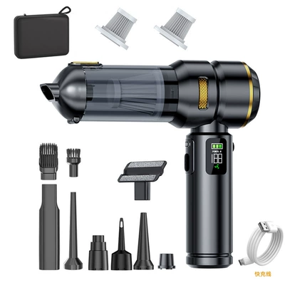Tozsoranlar Lighting Dust Blower - 6704a-black-gold-storage-bag-filter-element2-fast-charging-version-17000pa