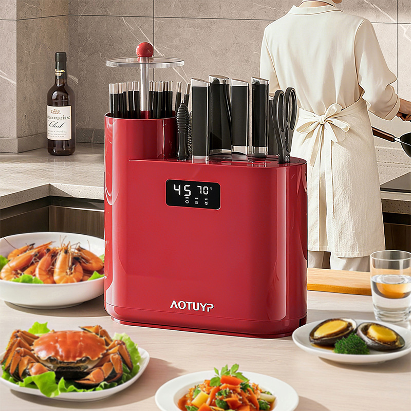 New Kitchen Knife Storage Household Chopsticks and Cutting Board Integrated Sterilizer Multi-Functional Knife Holder Storage Box