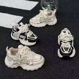 儿童休闲运动鞋夏季新款女童单网透气百搭潮流老爹鞋一手码批发