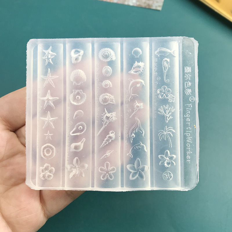 ヒトデシェルネイルアートモールド高透明シリコーンフィルム海洋立体彫刻手作りネイル装飾ツール卸売|undefined