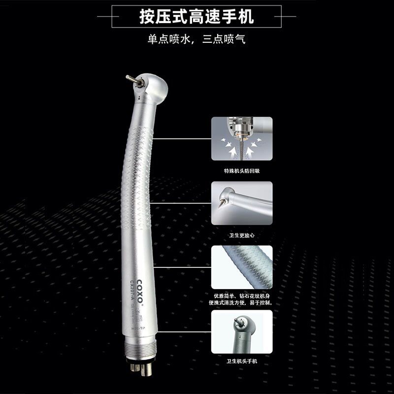 Teléfono móvil de alta velocidad dental Wusen CX207 - AW con conexión rápida canal de agua exterior conjunto de teléfonos móviles de baja velocidad con lámpara de implante de teléfonos móviles image 6