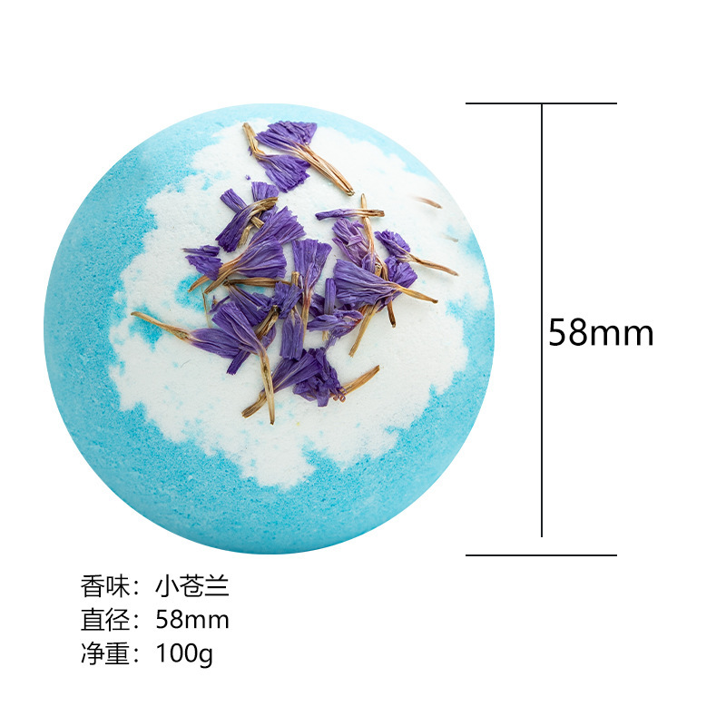 ドライフラワーバスソルトボール100g バブルバスボール エッセンシャルオイルバブルボム 爆発バスボール 入浴剤 即納|undefined