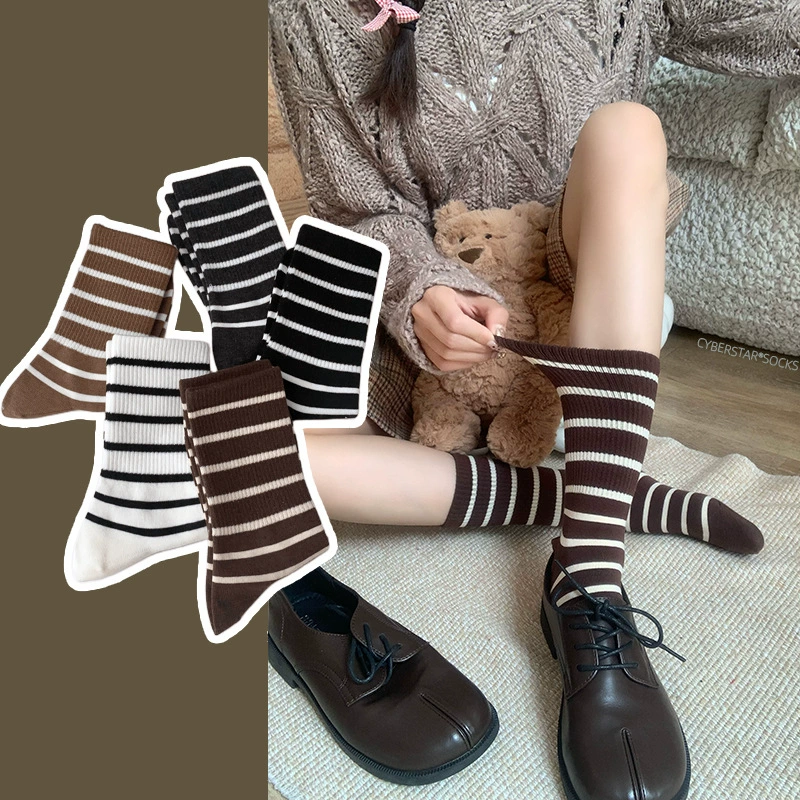 Colored demi-season Japanese brand socks, mid-length, internet celebrity