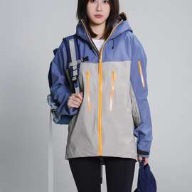 25年台州鸟款蛇年限定冲锋衣女全溢胶金蛇刺绣男户外潮流运动外套