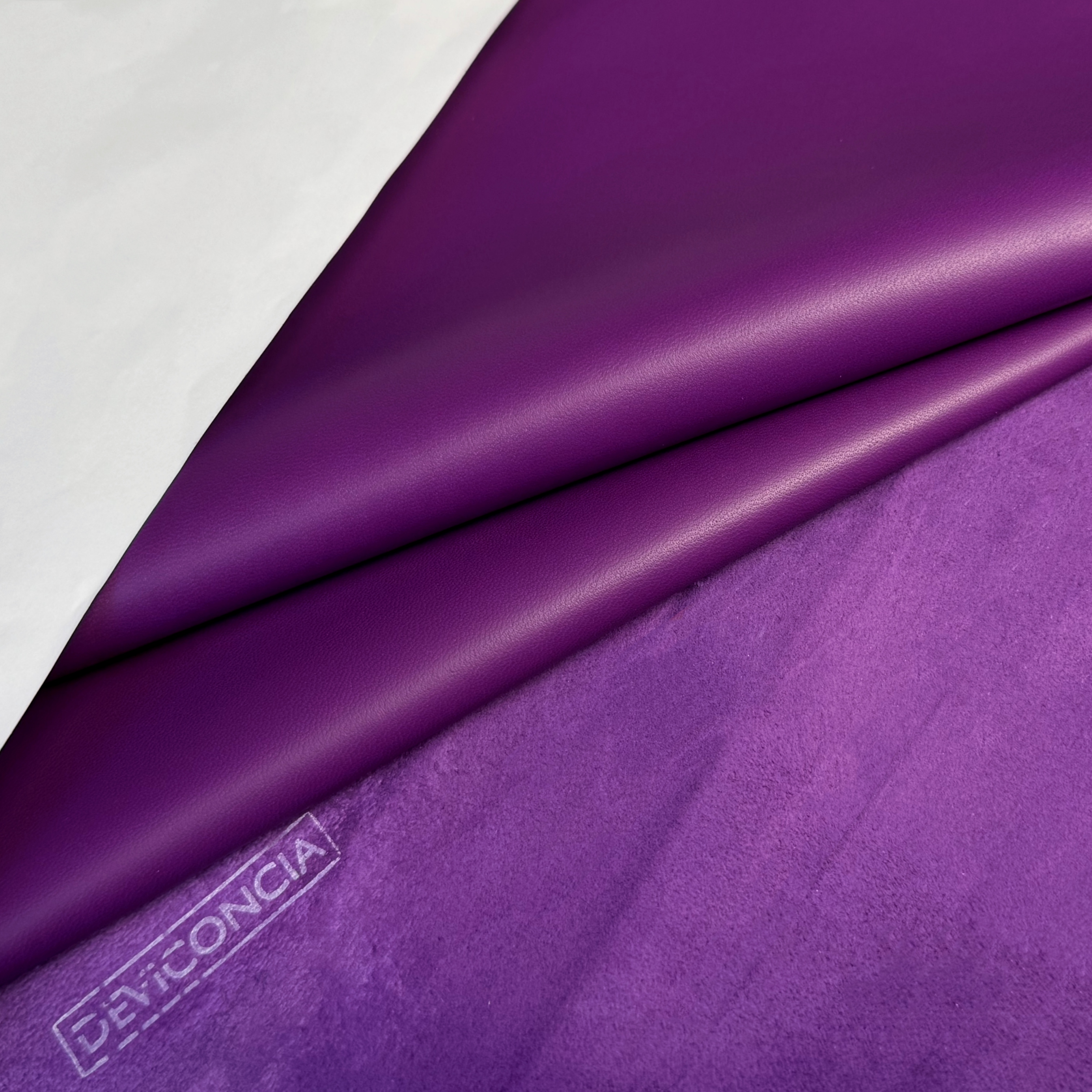 意大利进口DEVICONCIA绵羊皮 葡萄紫平纹nappa真皮皮料 0.8mm 软