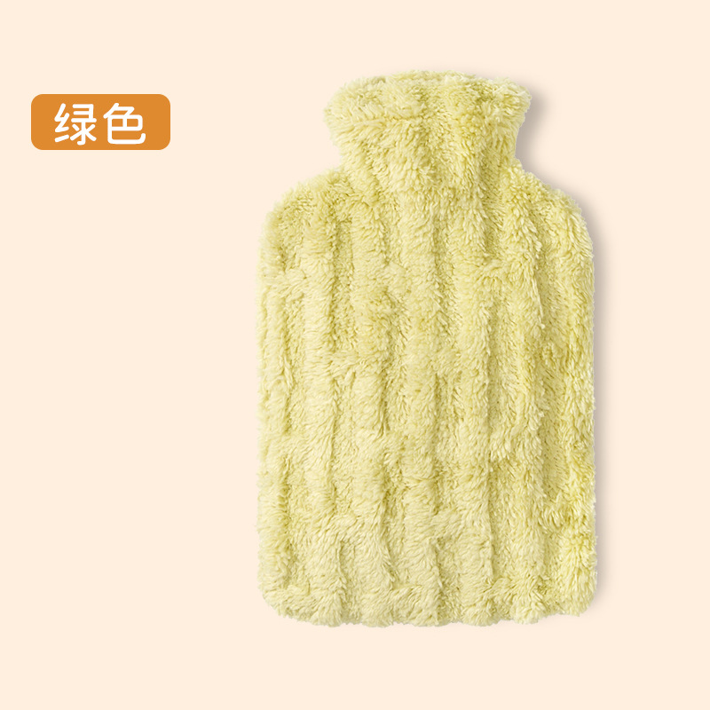 Botella de agua caliente, inyección de agua, juego de tela de felpa, calentador de manos de agua, bolsa de agua caliente de pvc de riego de gran capacidad, estómago caliente al por mayor