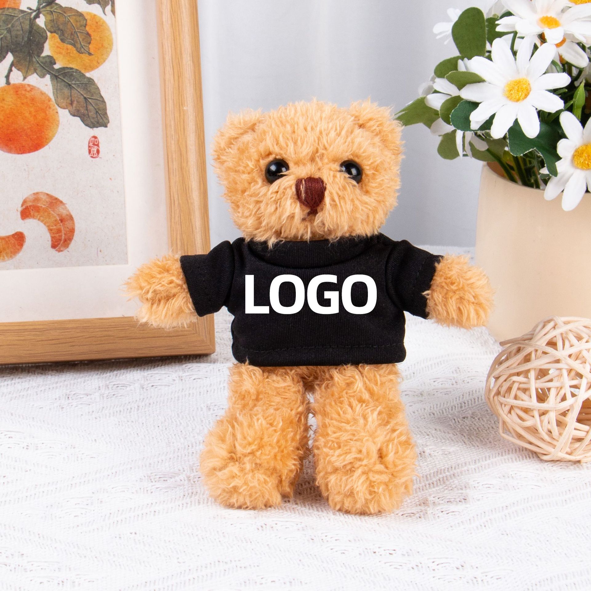 Teddy Bear Keychain Colgante Bolsa accesorios de ropa impresa LOGO vestido Teddy Teddy Doll juguetes de peluche