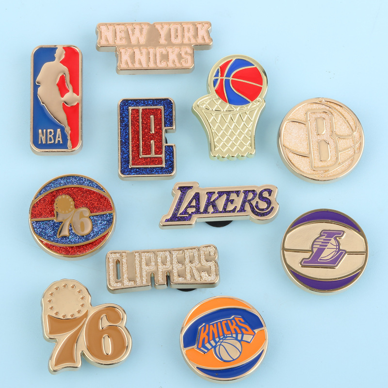 Cross-Border Hot-Selling Garden Clogs Decorative Buckle Accessories Metal Shoe Flower Buckle Hardware Accessories Basketball Alloy Star