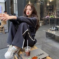 运动套装女秋季学生保暖宽松时尚卫衣休闲跑步服两件套穿搭一整套