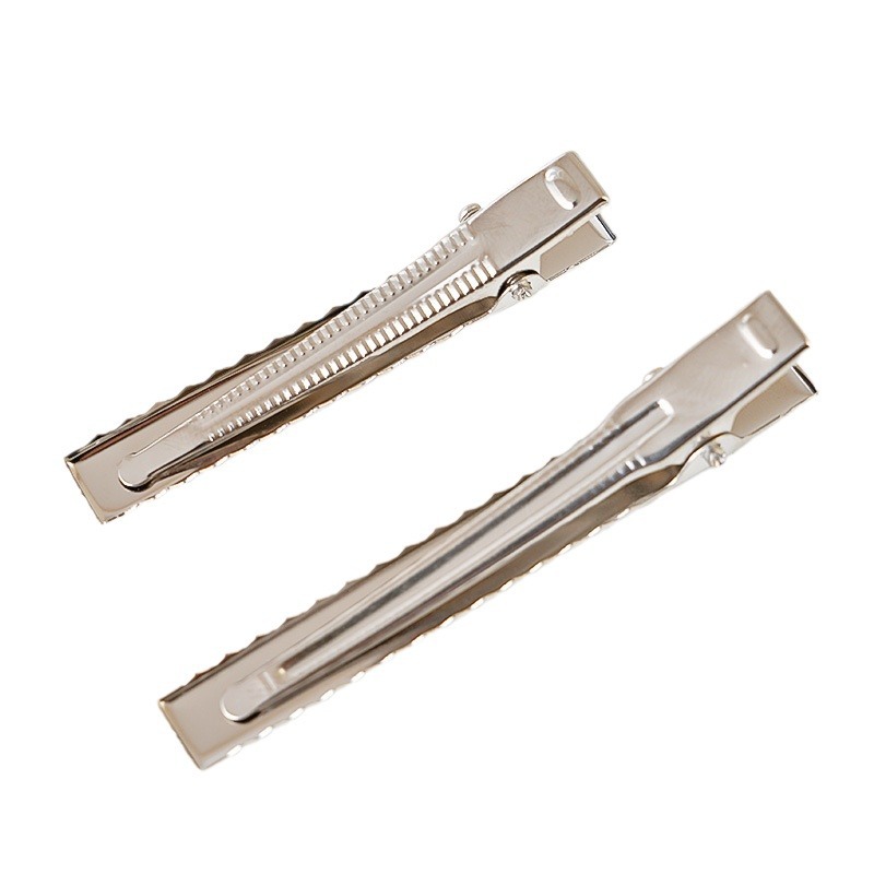 DIY accesorios de la joyería tocado metal joyería materiales comúnmente utilizados duckbill clip cuadrado presión clip primavera clip mezclado lote