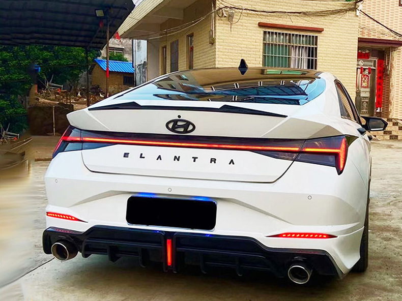 Specially Used for Hyundai Elantra Rear Wing 21-24 Seventh Generation New Elantra Modified Pressure Tail Fixed Wind Wing Without Punching