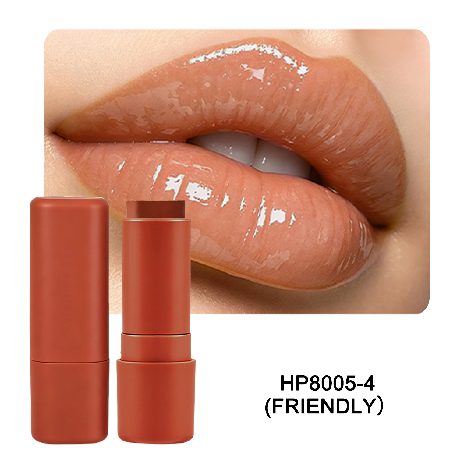 Limpón labial de venta caliente transfronteriza cuadrado humectante humectante maquillaje europeo y belleza fábrica de lápiz labial humectante cosméticos al por mayor