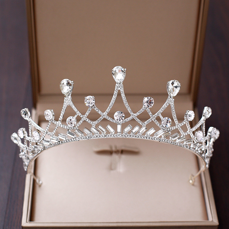 ブライダルヘッドドレス、王冠、結婚式、豪華で雰囲気のある日本と韓国のウェディングドレス、ヘアアクセサリー、18歳の誕生日、成人式、クラウンアクセサリー|undefined