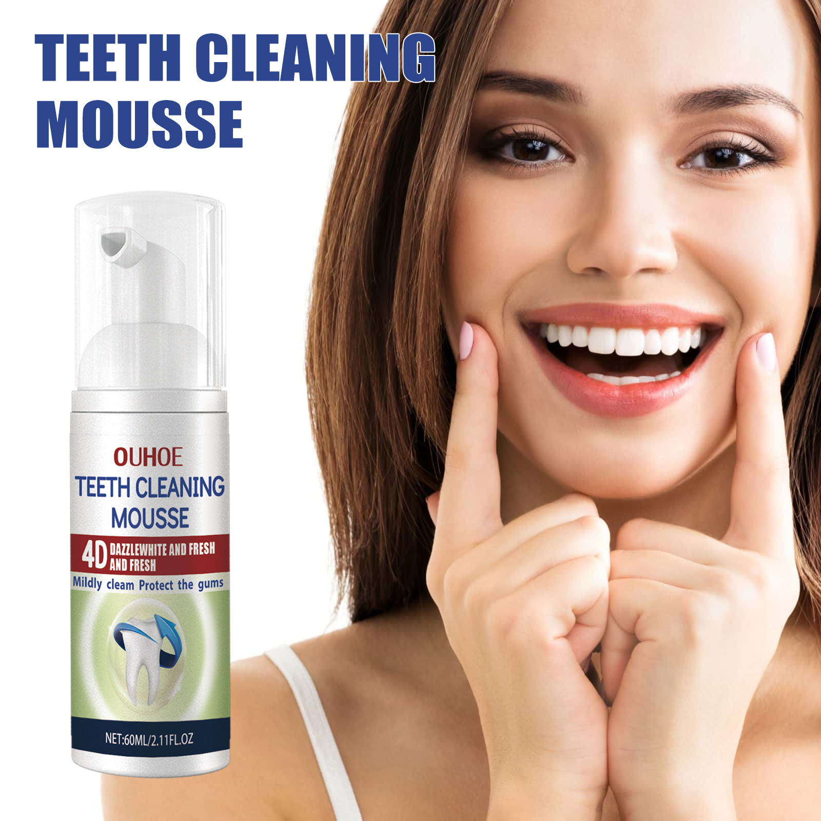 OUHOE Tooth Mousse Pulizia orale Denti gialli, alito cattivo, tartaro, macchie, dentifricio in schiuma antitarme_voghion.com