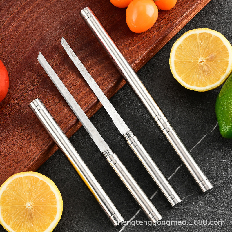 Cuchillos para acampar al aire libre Cuchillos portátiles de acero Bawang Mini Cuchillos para frutas multifuncionales