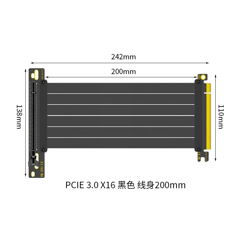[PCI-E 3.0 4.0 16x видеокарта удлинитель 90 градусов переходник для быстрой передачи, стабильный]
