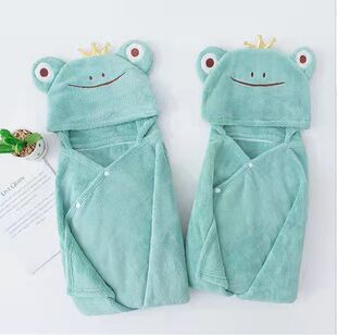 Manufacturer Wholesale Children's Cape Bath Towel, All-Season Bath Towel, Coral Fleece Children's Hooded Wearable Bathrobe Wholesale