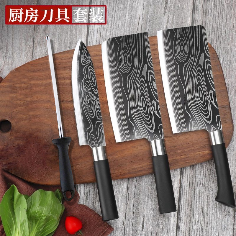 주방 칼 가정용 주방 4 종 절단 주방 칼 절단 칼 절단 칼 요리사 특수 샤프 스틸 칼 세트