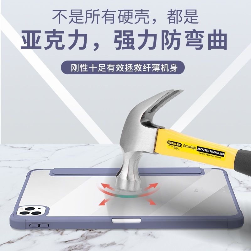 纯色ipad保护壳防摔硅胶三折平板保护壳带笔槽ipadair7平板保护壳|undefined