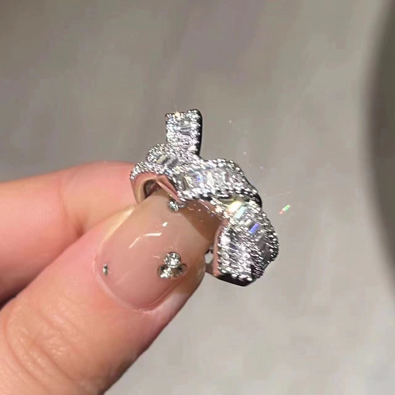 silver drill kink ring