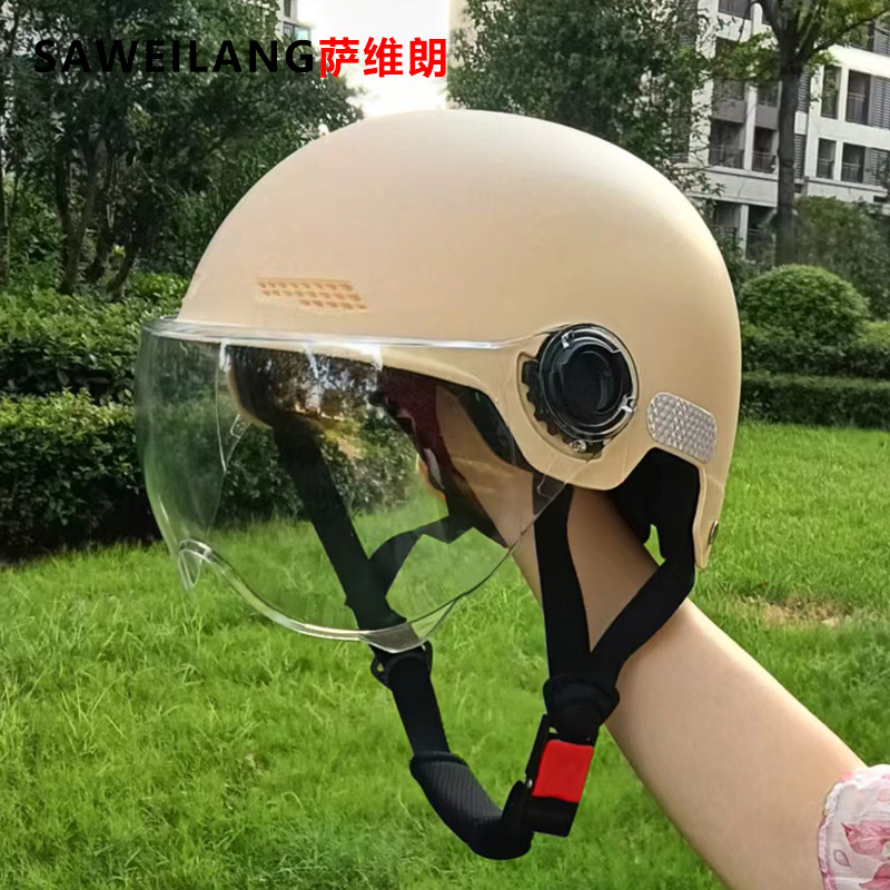 Saviron national standard 3C certified electric vehicle helmet for men and women, safety helmet for all seasons, sun protection helmet for summer, autumn, and winter