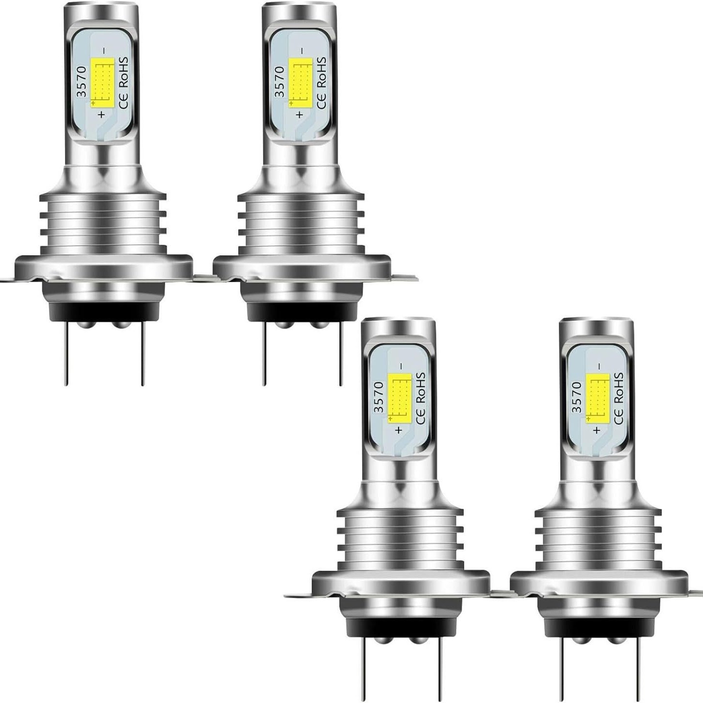 Faros de automóvil LED luz de niebla H7 80W 3570 CSP luz de niebla delanteros de motocicleta luz blanca hielo luz azul