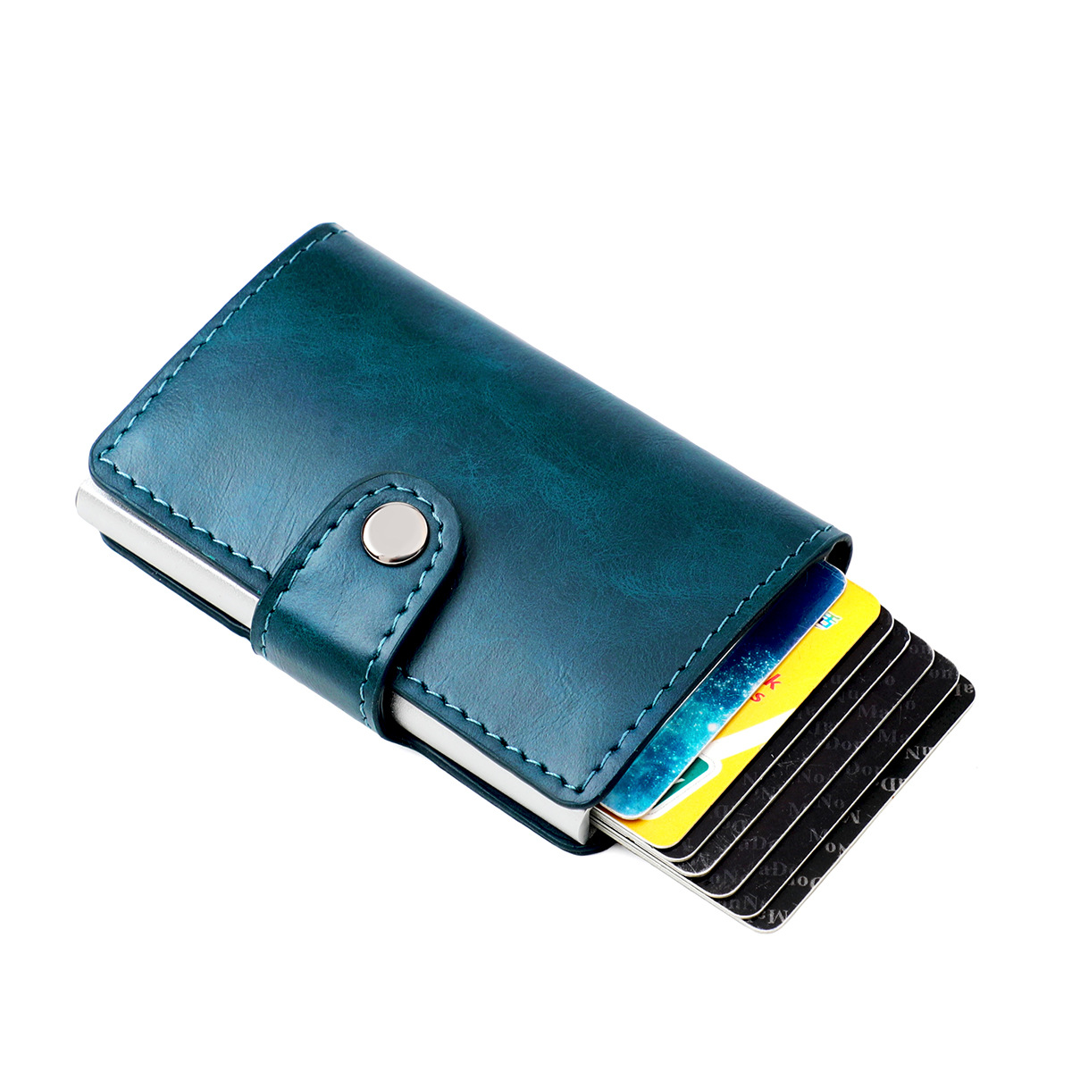 Wholesale Rfid Shielding Anti-theft Brush Ultra-thin Credit Card Aluminum Alloy Card Bag display picture 1