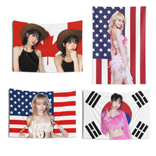 跨境金采源应援旗帜 chaewon flag3×5FT 房间装饰背景布挂毯挂布