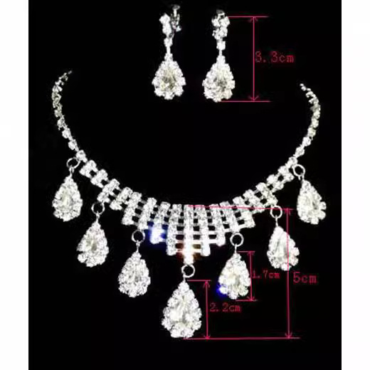 Venta al por mayor accesorios de boda paquete velo falda soporte guantes corona collar pendientes anillo pulsera valor ocho piezas traje image 2