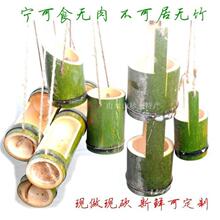 手工制作竹筒多肉植物花盆创意悬挂壁挂立式组合盆栽竹子园艺