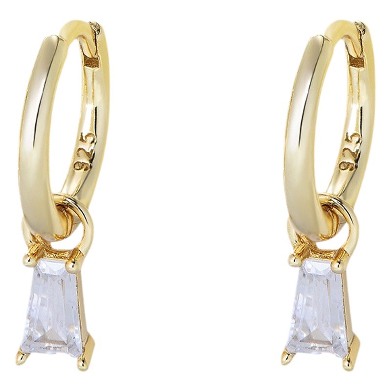 Nuevo 925 pendientes de plata esterlina traje combinación pequeños pendientes de circón personalizados estilo europeo y americano ins elegantes pendientes de mujer