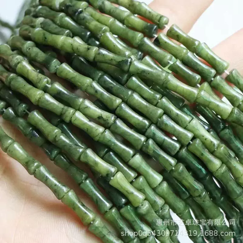 5*12mm天然东陵玉竹节 南方玉竹节 古风发簪diy手链耳饰饰品配件
