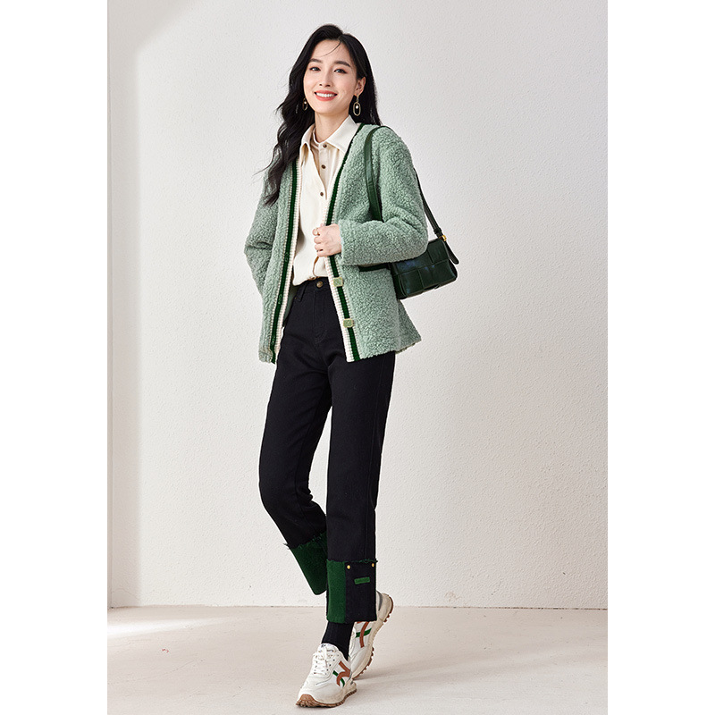 Temperament Plush Mid-Length Coat Image 4