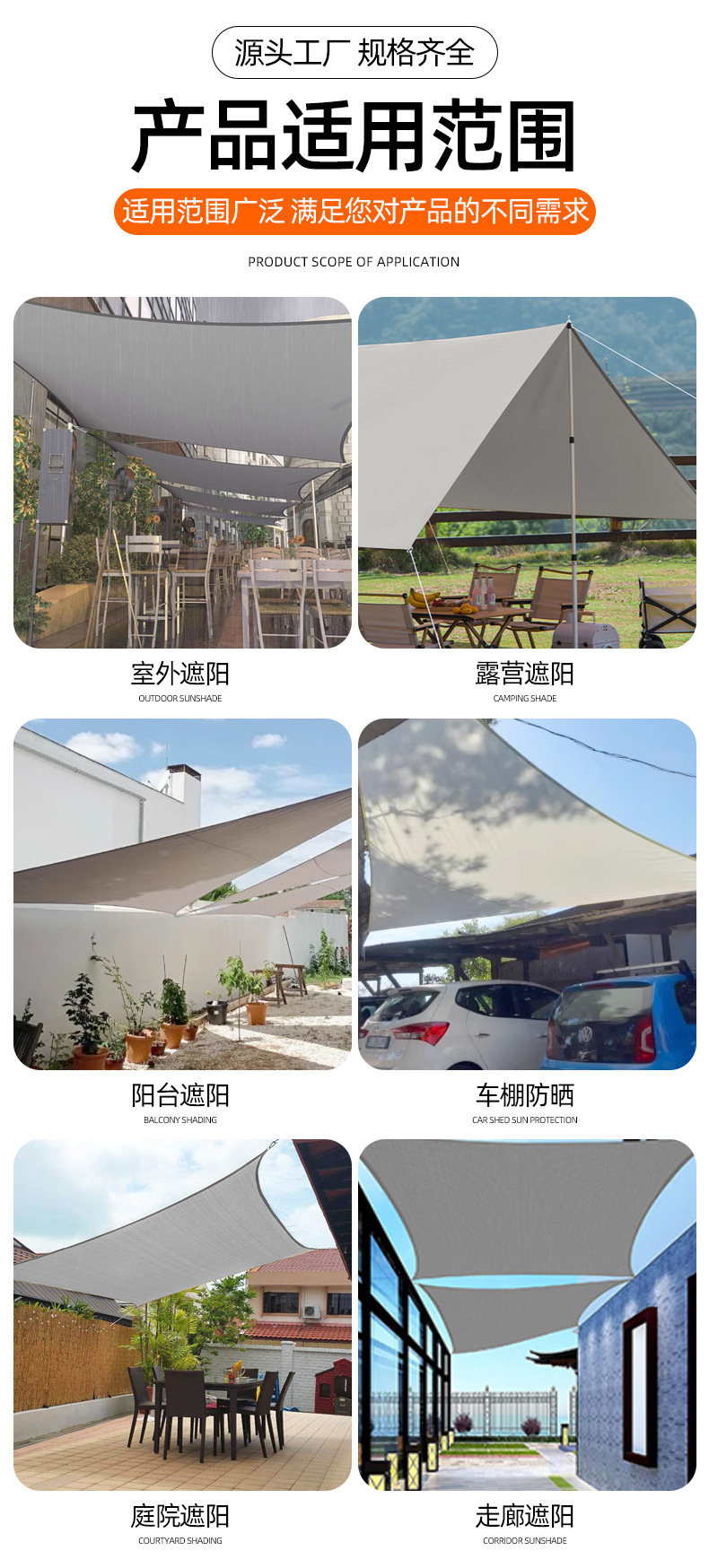 Cross-Border Sunshade Sail with Reinforced Corners, Thickened Shade Net, Carport with Dense Sun Protection Net, Terrace with Reinforced Corners