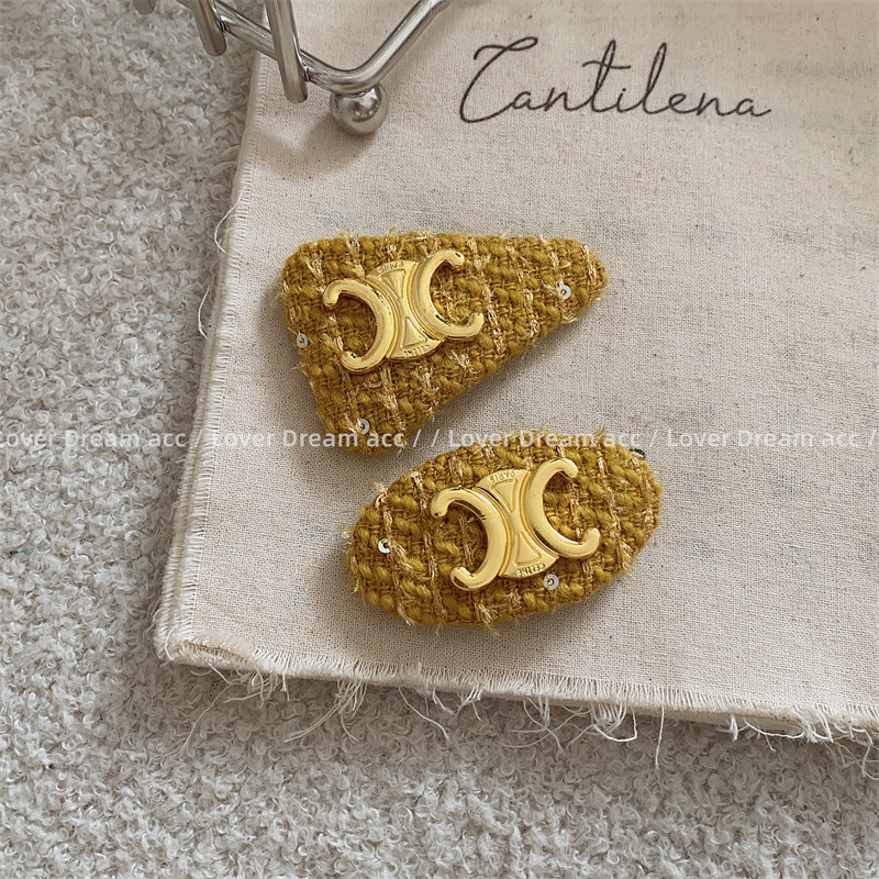 Fashion Letter Knit Handmade Hair Clip 1 Pair5