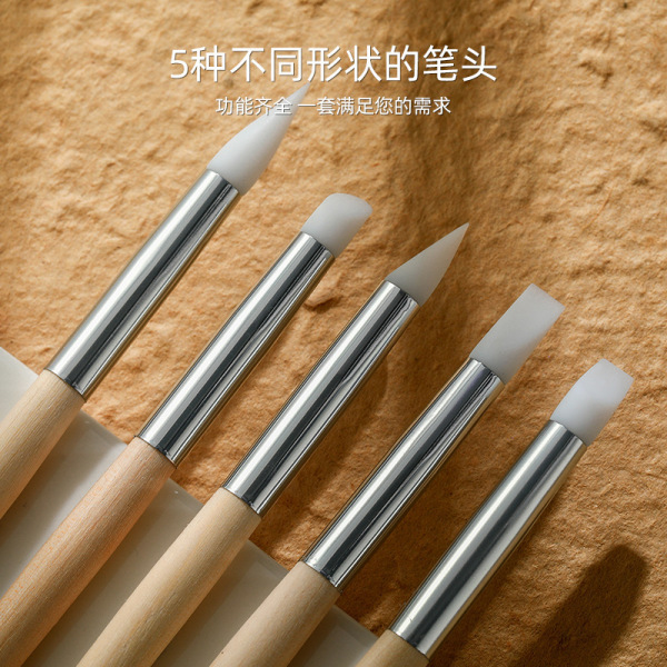 silicone Japanese universal painted manicure tools set for manicure