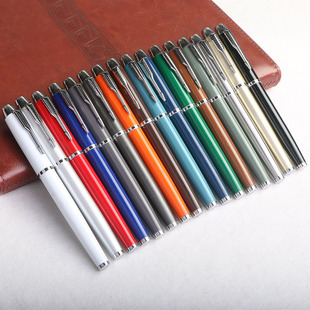 Chinese enterprises spot multi-color business metal neutral sign pen advertising gift Enterprise logo design ball pen wholesale