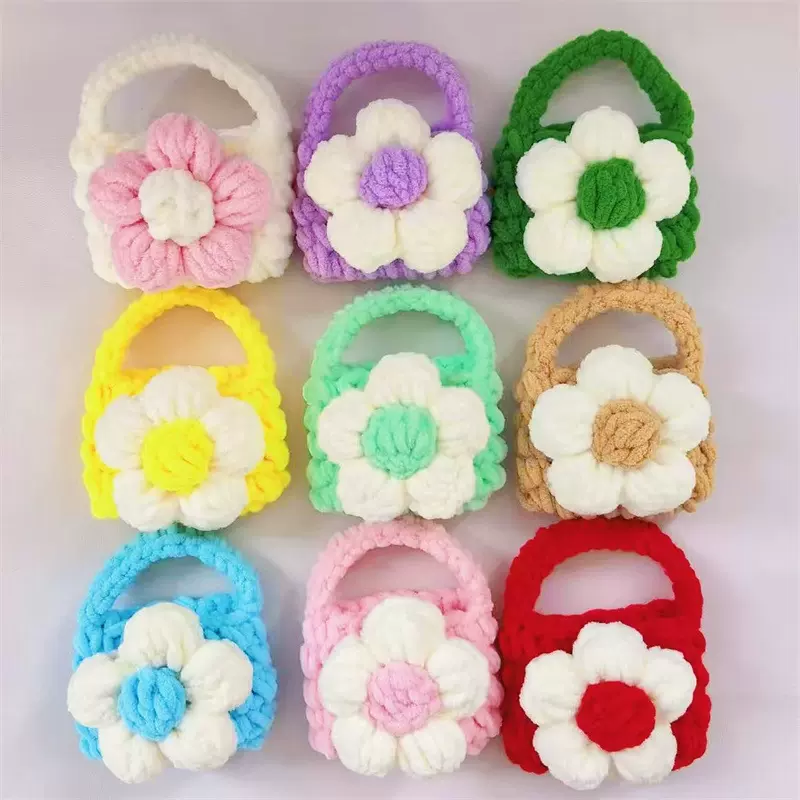 成品钩针编织毛线耳机包山茶花创意情侣保护套AirPods2pro钱包