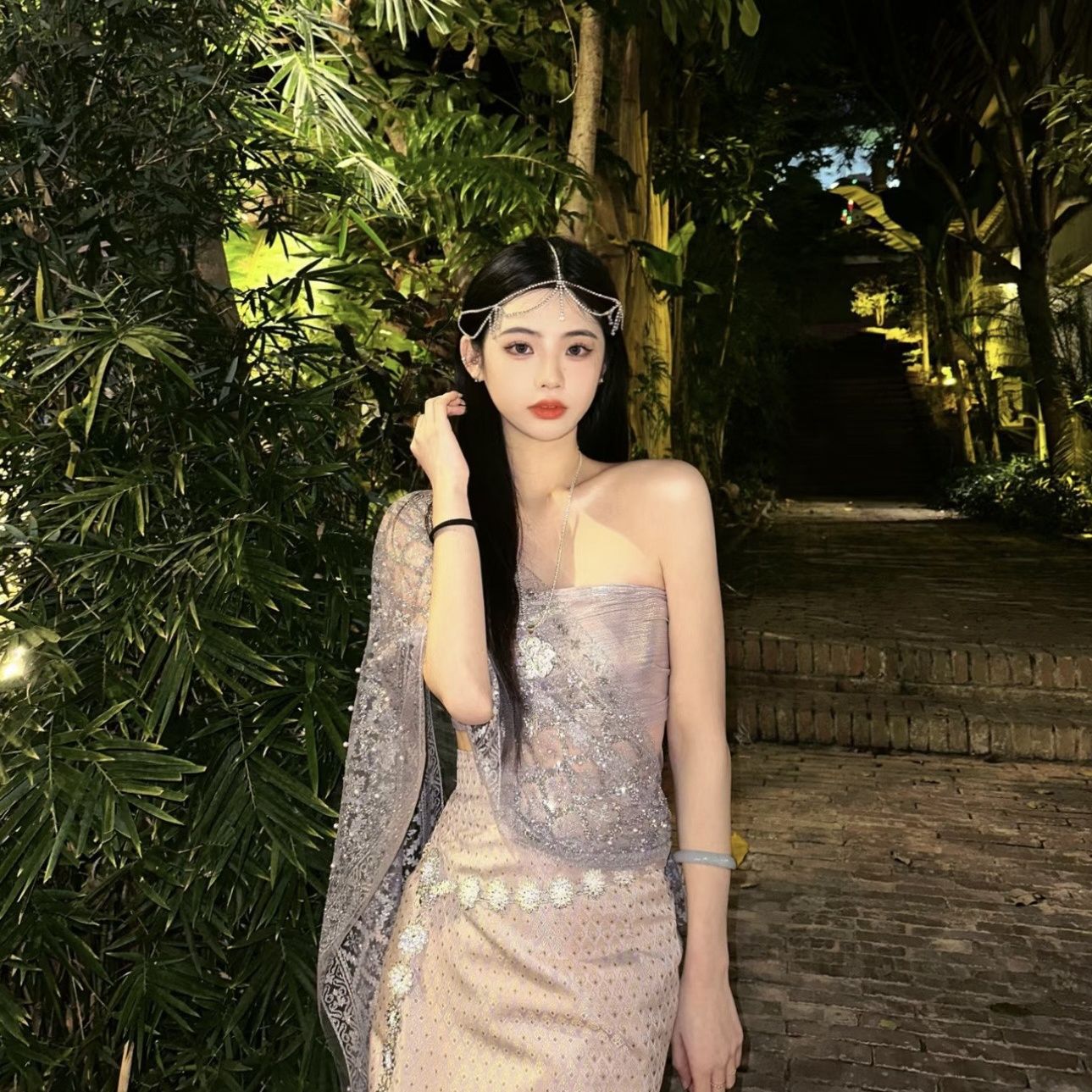 스커트 18종 + 튜브탑 + 숄 + 플루메리아 머리핀