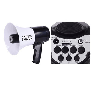 High-power loudspeaker sound amplifier handheld recording lighting power indicator propaganda rechargeable plug USB disk