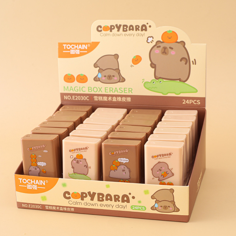 Tuqiang Eraser Kapibara Cartoon Children's Magic Eraser Primary School Toy Pencil Eraser Creative Ice Cream Type