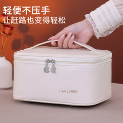 跨境热销分区大容量化妆包可拆卸隔板化妆品收纳包便携外出收纳袋