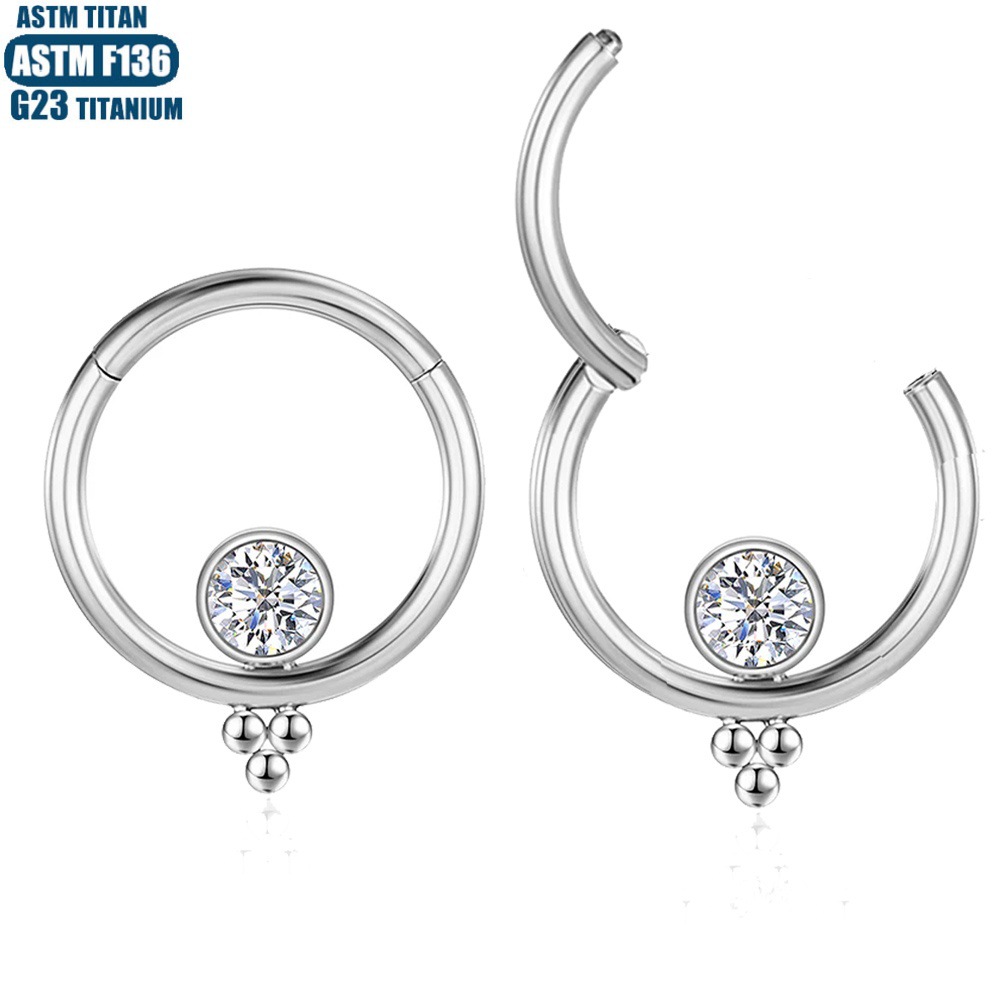 Pointed labret stud close-up product detail