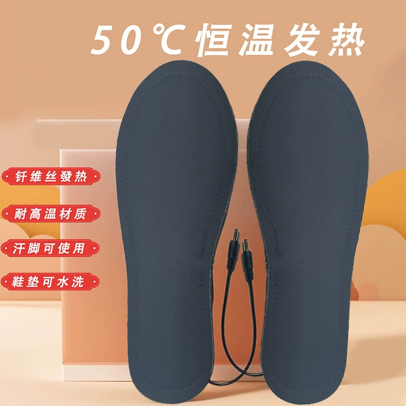 [После напрямую от производителя] USB-стельки с подогревом, электрические грелки для ног, перезаряжаемый подогрев, регулируемая температура, моющиеся, полные размеры