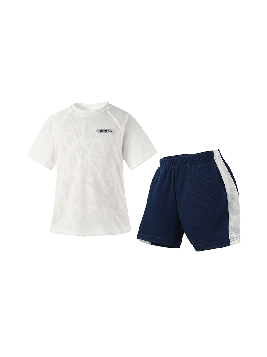 Verano de 2025 nuevos pantalones cortos de mangas cortas para niños, ropa deportiva para niños, ropa de secado rápido para niños, ropa de secado rápido