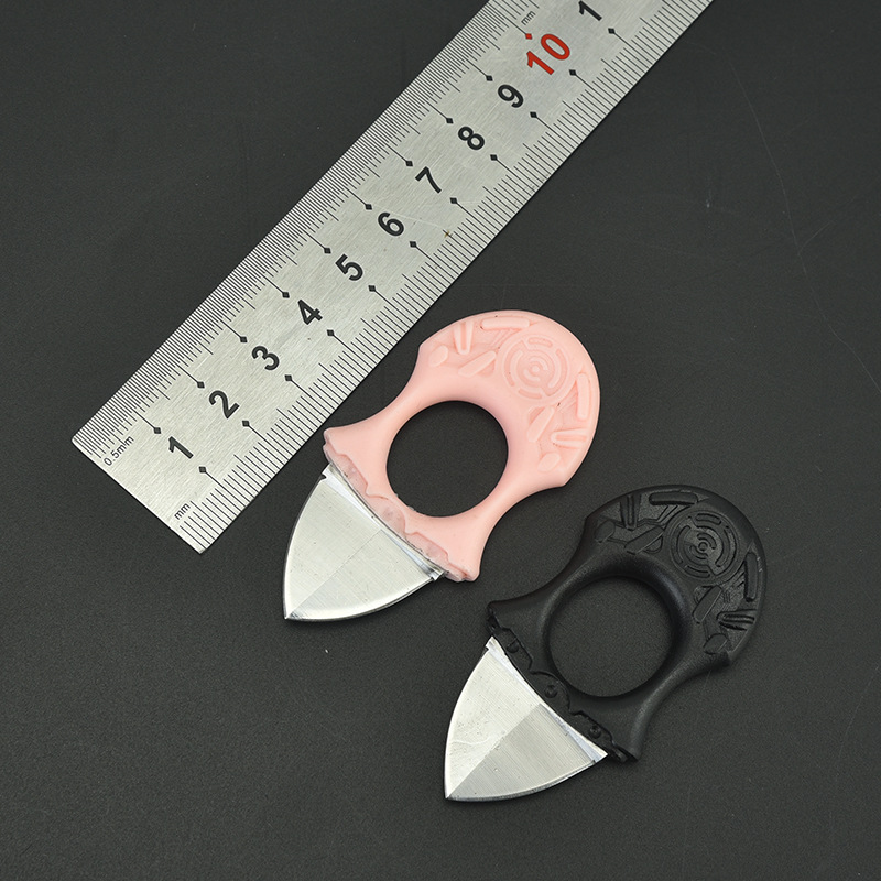 袖珍钥匙扣不锈钢迷你小刀随身开快递刀EDC锋利开箱刀防身指环刀