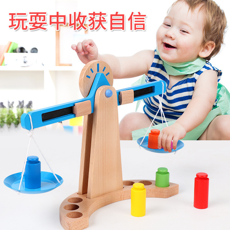 Escala de equilibrio educativo para niños juguetes de Educación Temprana de madera para bebés de más de 3 años juguetes de jardín de infantes de ciencia y educación de madera para niños