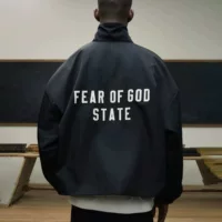 FOG CRAZY двойная линия ESSENTIALS ШПИТКА High Street Тенденции Свободный повседневный куртка на молнии куртка для мужчин