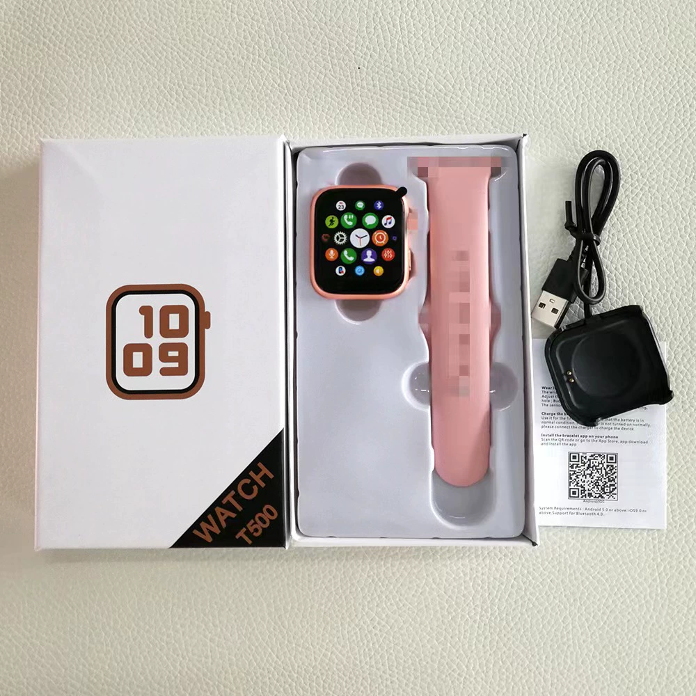 Умные часы T500, Bluetooth, силиконовый ремешок, мультицветные варианты